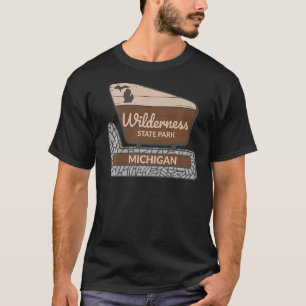 Wilderness State Park Michigan MI Welcome Sign Vac T-Shirt