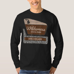 Wilderness State Park Michigan MI Welcome Sign Vac T-Shirt
