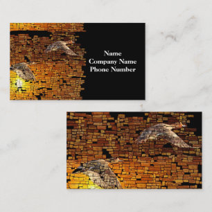Wilderness Sunset Ducks On Stone Background Business Card