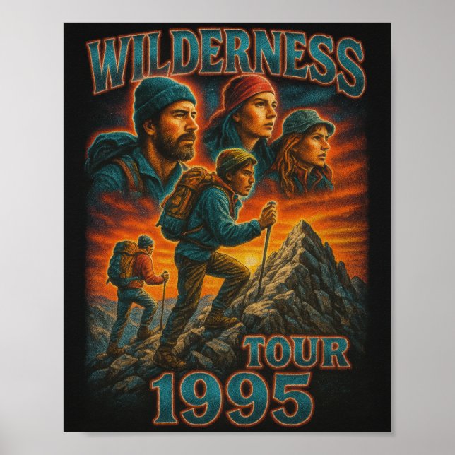 Wilderness Trekking Expedition 1995 Vintage Style Poster (Front)