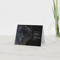 WILDERNESS WOLF Poem on a Note Card