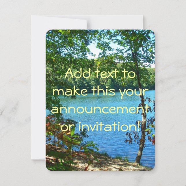 Wilderness Wooded Lake Invitation (Front)