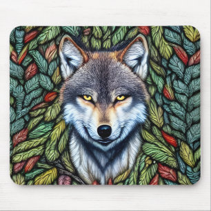 Wilderness Woodland Predator Wolf Mouse Mat