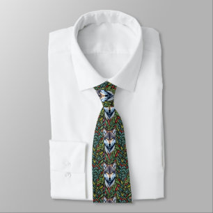 Wilderness Woodland Predator Wolf Tie