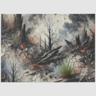 Wildfire Aftermath Artistic Tissue Paper