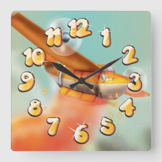 Wildfire fire-plane Aerial firefighting Square Wall Clock