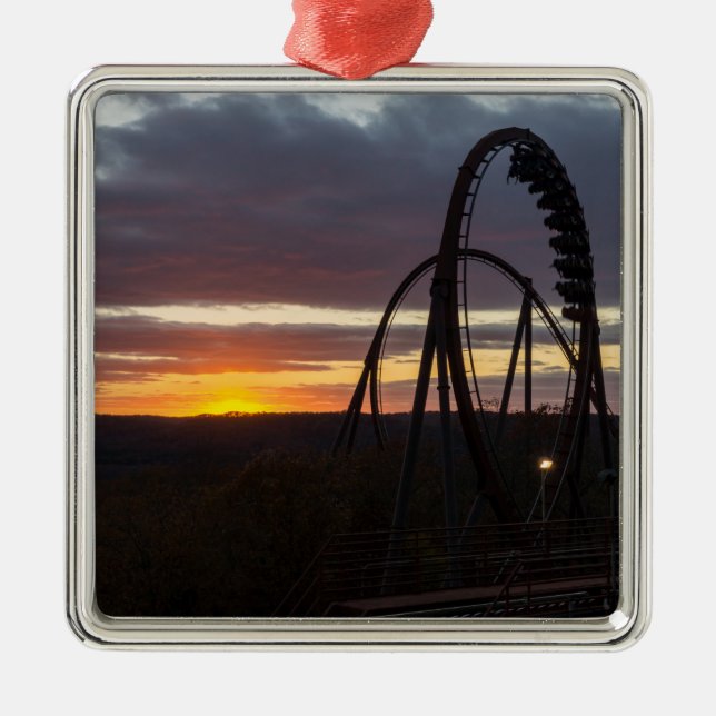 Wildfire Sunset Metal Tree Decoration (Front)