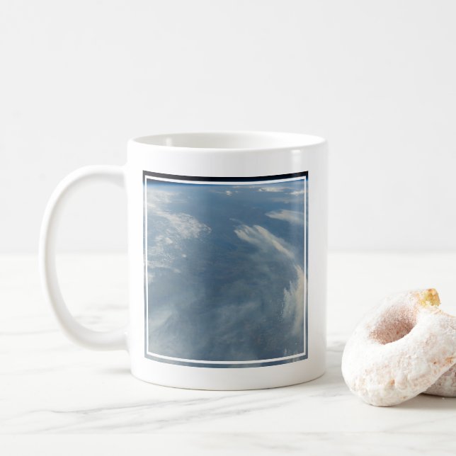 Wildfires Southeast Of James Bay In Quebec, Canada Coffee Mug (With Donut)