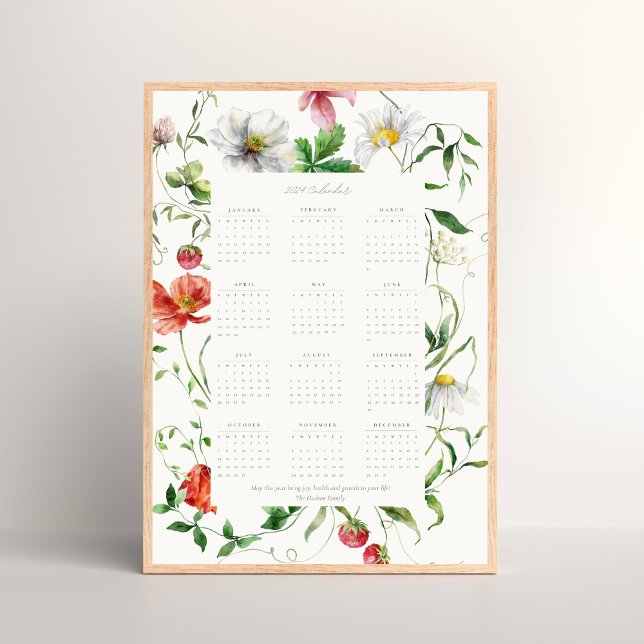 Wildflower 2024 Full Year Motivational Calendar Poster (Creator Uploaded)