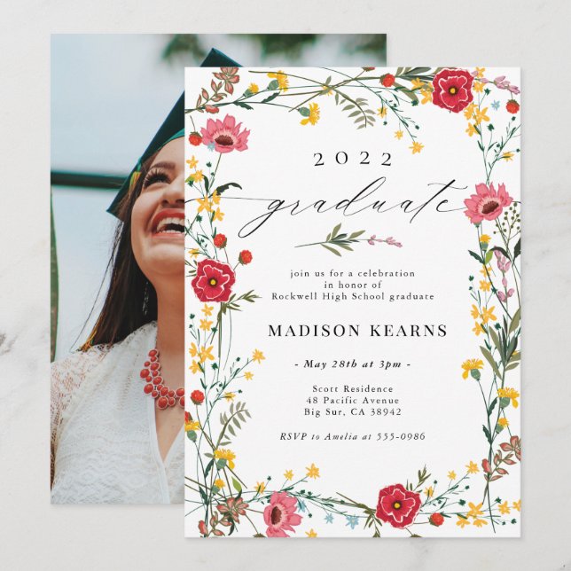 Wildflower 2024 Graduation Invitation (Front/Back)