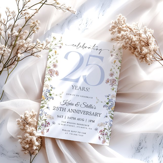 Wildflower 25th Anniversary Invitation (Creator Uploaded)