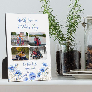 Wildflower 4 Photo Collage Floral Mother's Day Plaque