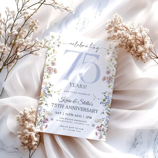 Wildflower 75th Anniversary Invitation (Creator Uploaded)