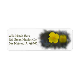 Wildflower 8 White Return Address Label