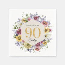 Wildflower 90th Birthday Personalized