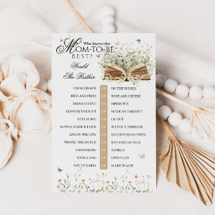 Wildflower A New Chapter Begin Baby Shower Game