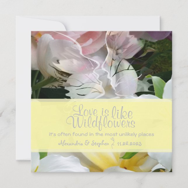 Wildflower Abstract Invitation (Front)