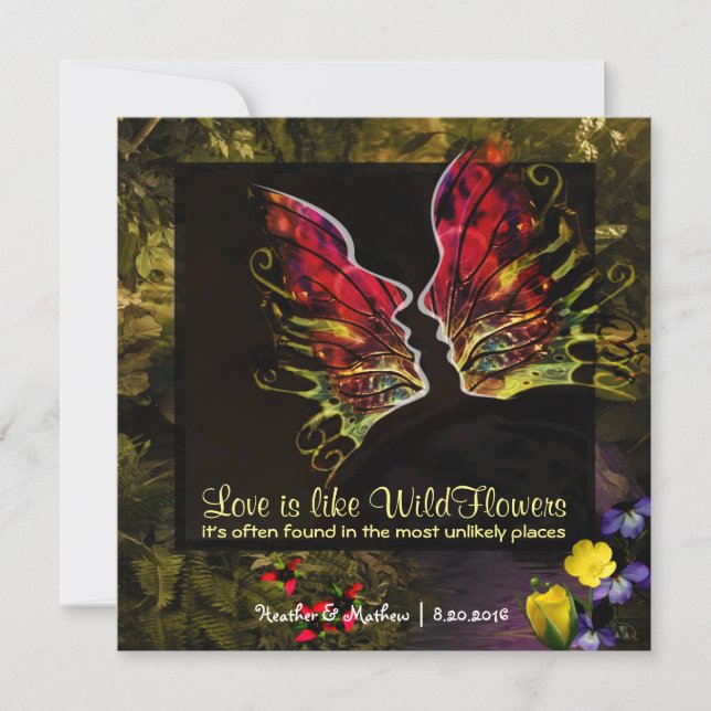 Wildflower Abstract Vibrance Invitation (Front)