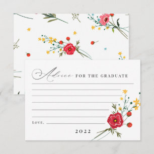 Wildflower Advice for the Graduate Thank You Card