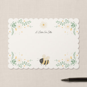 Wildflower and Bumblebee Letters to Baby Memory Card