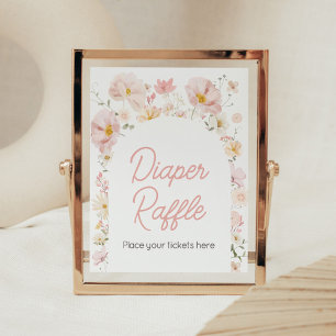 Wildflower Arch Baby in Bloom Diaper Raffle Poster