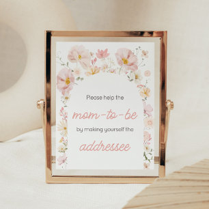 Wildflower Arch Baby in Bloom Envelope Station Poster