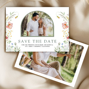 Wildflower Arch Photo Wedding Save The Date