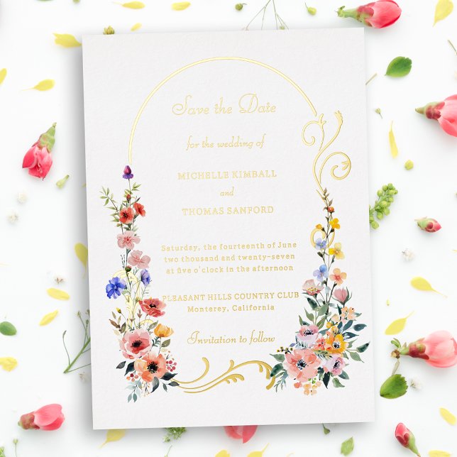 Wildflower Arch Wedding Save the Date (Creator Uploaded)