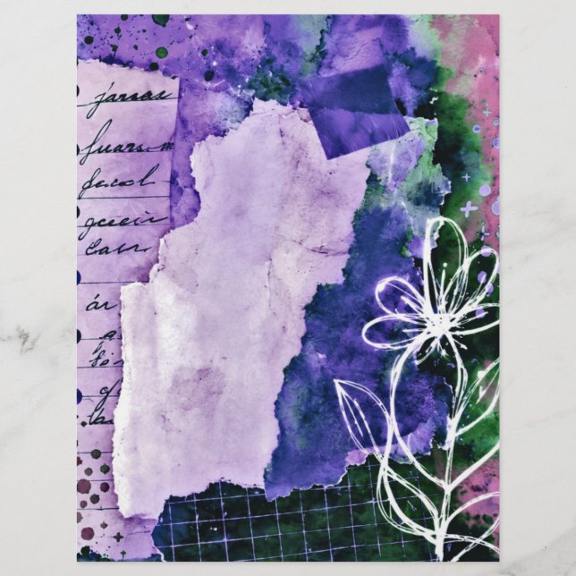 wildflower art, 8.5x11", multi purpose craft paper (Front)
