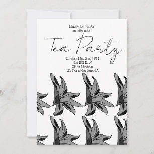 Wildflower Art Tea Party Invitation