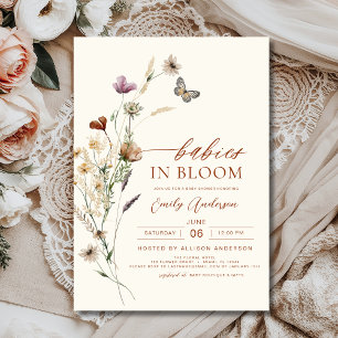 Wildflower Babies in Bloom Twins Baby Shower Invitation