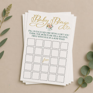 Wildflower Baby Bingo Game Flyer