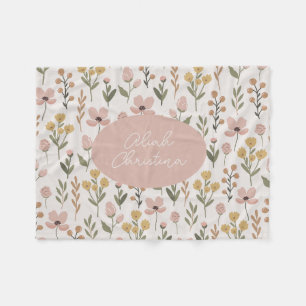 Wildflower Baby Blanket Personalised Nursery