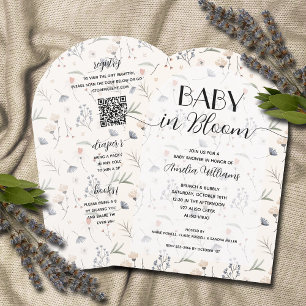 Wildflower Baby in Bloom All in One Shower  Invitation
