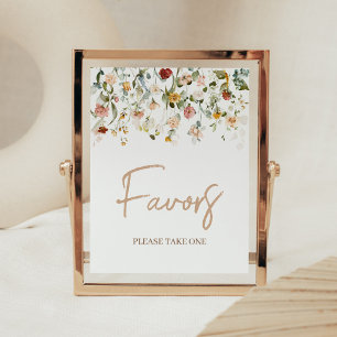 Wildflower Baby in Bloom Baby Shower Favours Poster