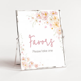 Wildflower Baby in Bloom Baby Shower Favours Poster
