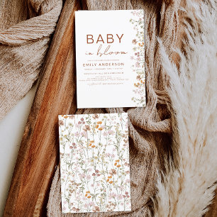 Wildflower Baby in Bloom Baby Shower Garden Boho Invitation