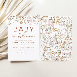 Wildflower Baby in Bloom Baby Shower Garden Invitation