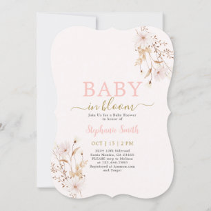 Wildflower Baby in Bloom Baby Shower Girl Invitation
