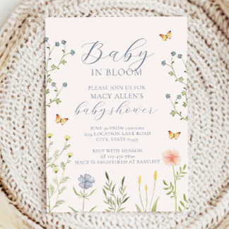 Wildflower Baby in Bloom Baby Shower Invitation