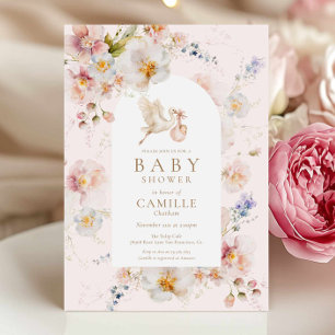 Wildflower Baby in Bloom Baby Shower Invitation