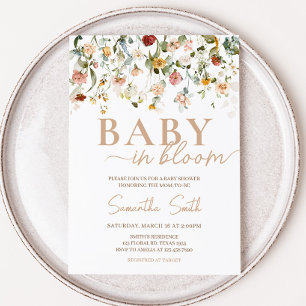 Wildflower Baby in Bloom Baby Shower Invitation
