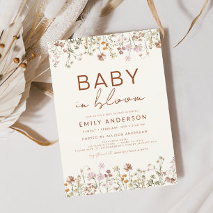 Wildflower Baby in Bloom Baby Shower Invitation
