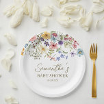 Wildflower Baby In Bloom Baby Shower Paper Plate<br><div class="desc">Cute Wildflower Baby In Bloom baby shower paper plates are a beautiful and fun way to add colour and whimsy to your shower decor.</div>