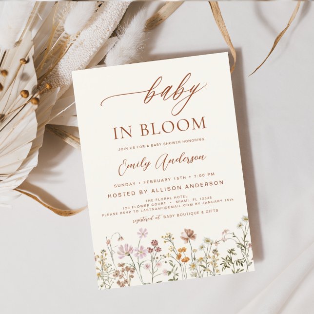 Wildflower Baby in Bloom Baby Shower Terracotta (Creator Uploaded)