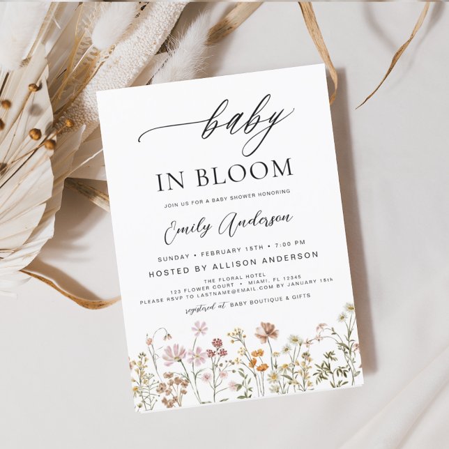 Wildflower Baby in Bloom Baby Shower Terracotta (Creator Uploaded)