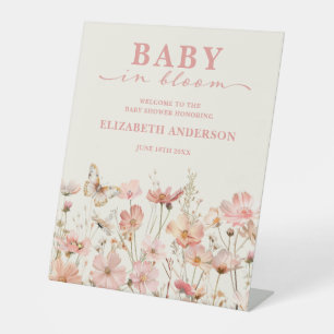 Wildflower Baby in Bloom Baby Shower Welcome Sign