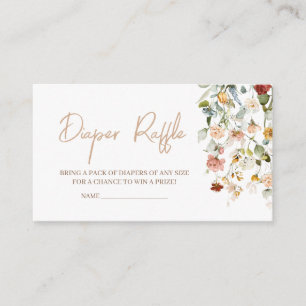 Wildflower Baby in Bloom Diaper Raffle Enclosure Card
