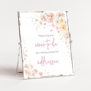 Wildflower Baby in Bloom Envelope Station Poster
