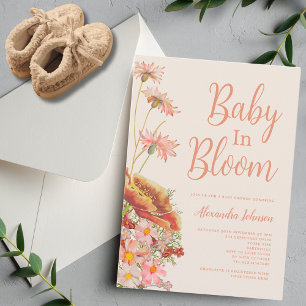 Wildflower Baby in Bloom Fall Baby shower Invitation